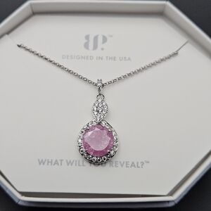 Bomb Party RBP7867 "Loving Embrace" Pink Ice Crystal Necklace